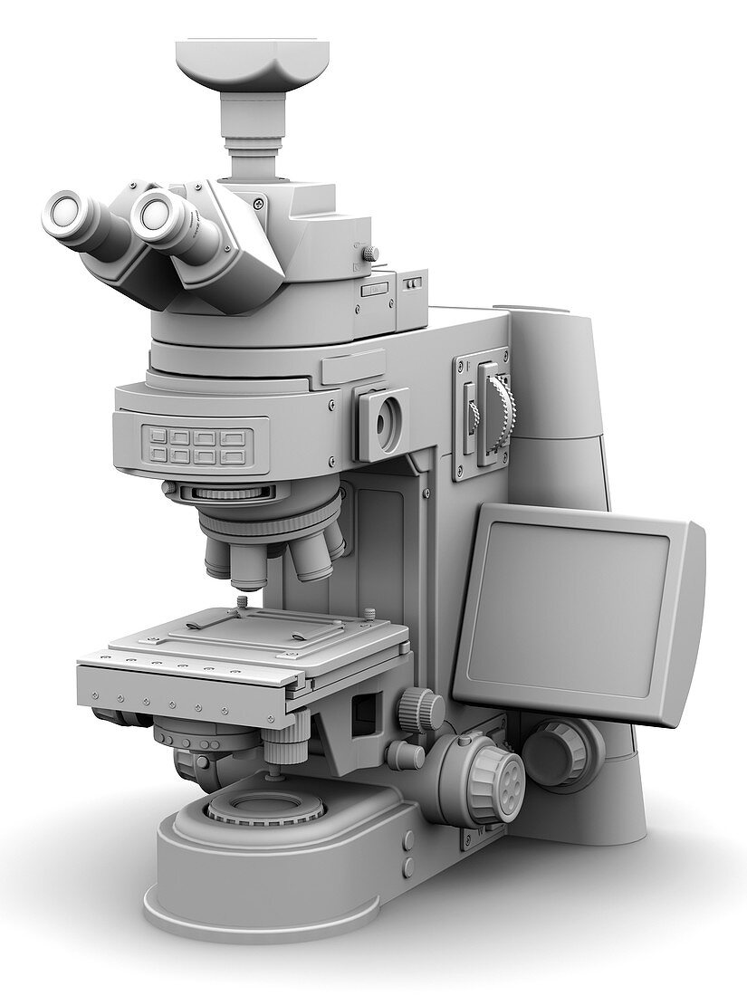 Optical light microscope with camera