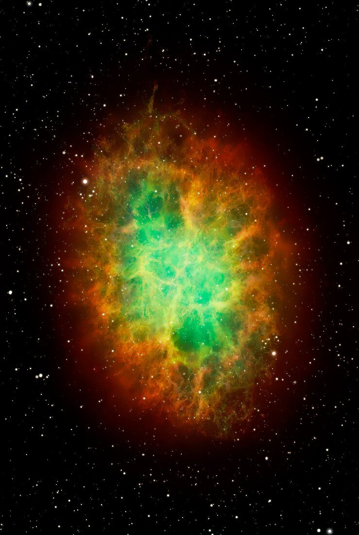 Artwork of the Crab Nebula M1