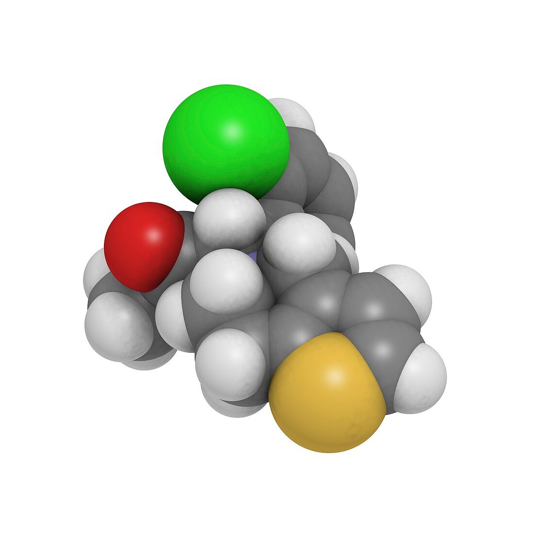Clopidogrel anti-clotting drug molecule