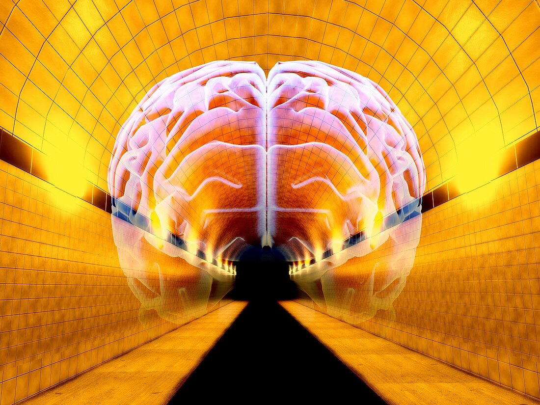 Brain in Tunnel,psychological state