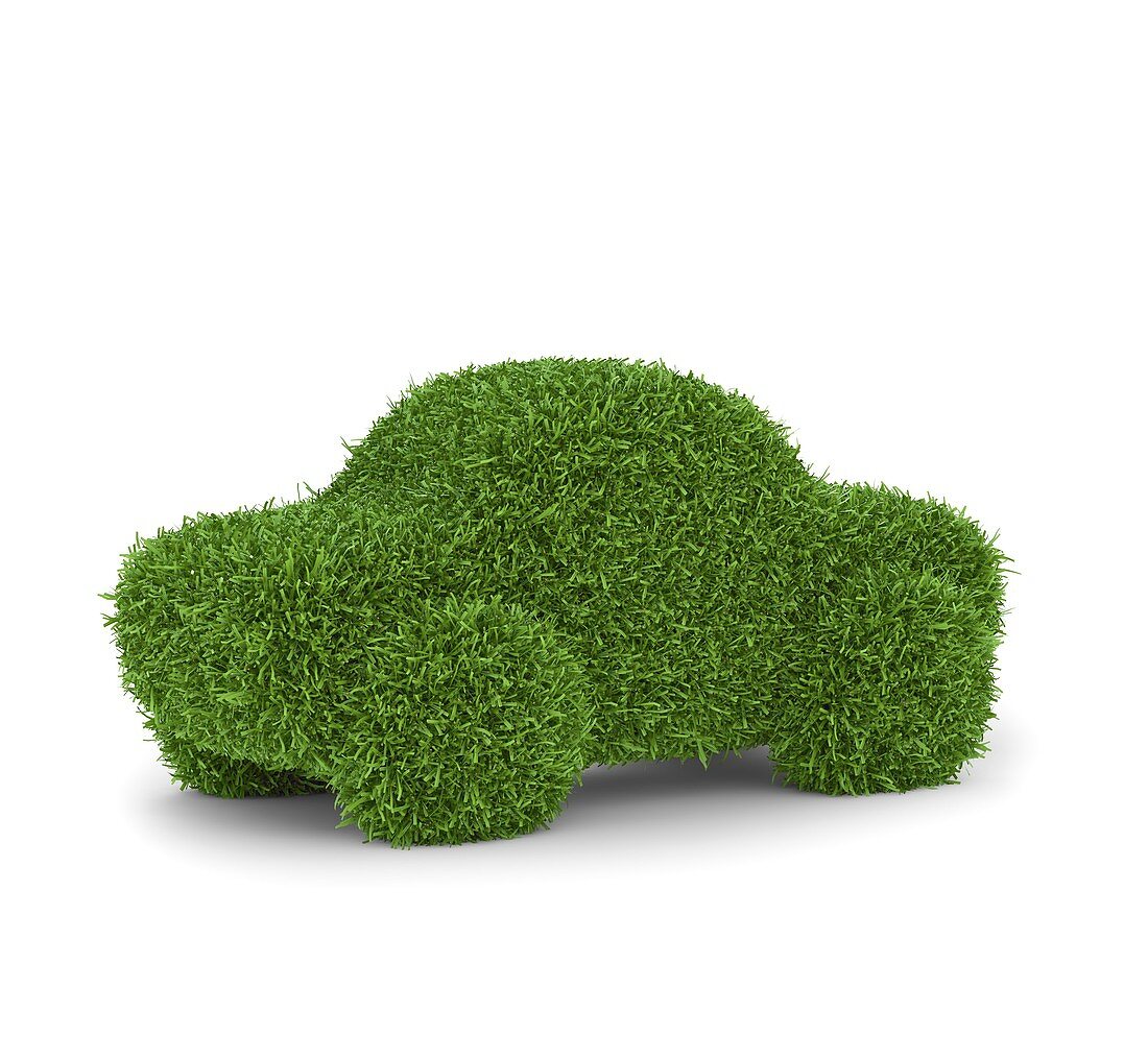 Green car,conceptual artwork