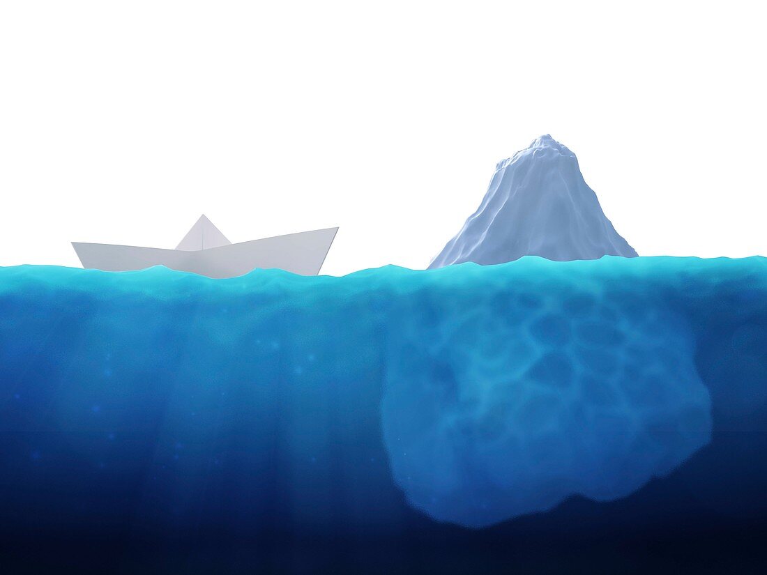 Iceberg danger,conceptual artwork