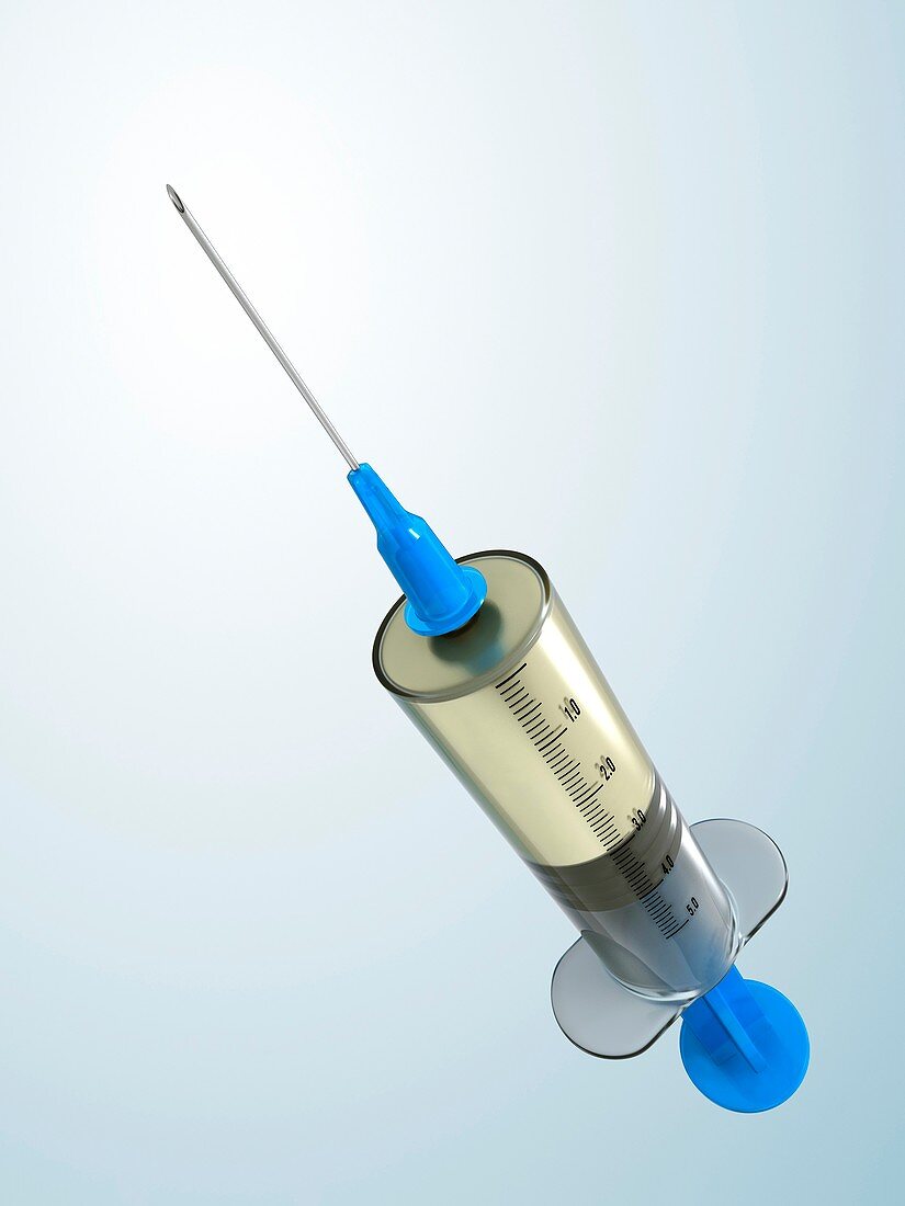 Drug-filled syringe,artwork