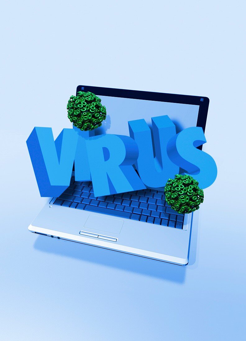 Computer virus,conceptual artwork