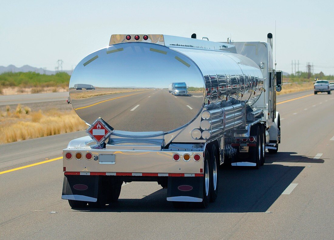 Tanker on the road