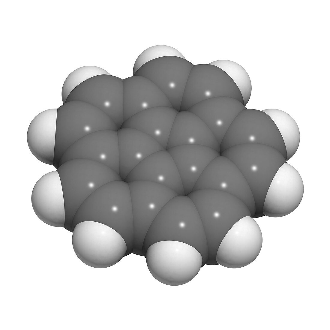 Corannulene polycyclic,molecular model