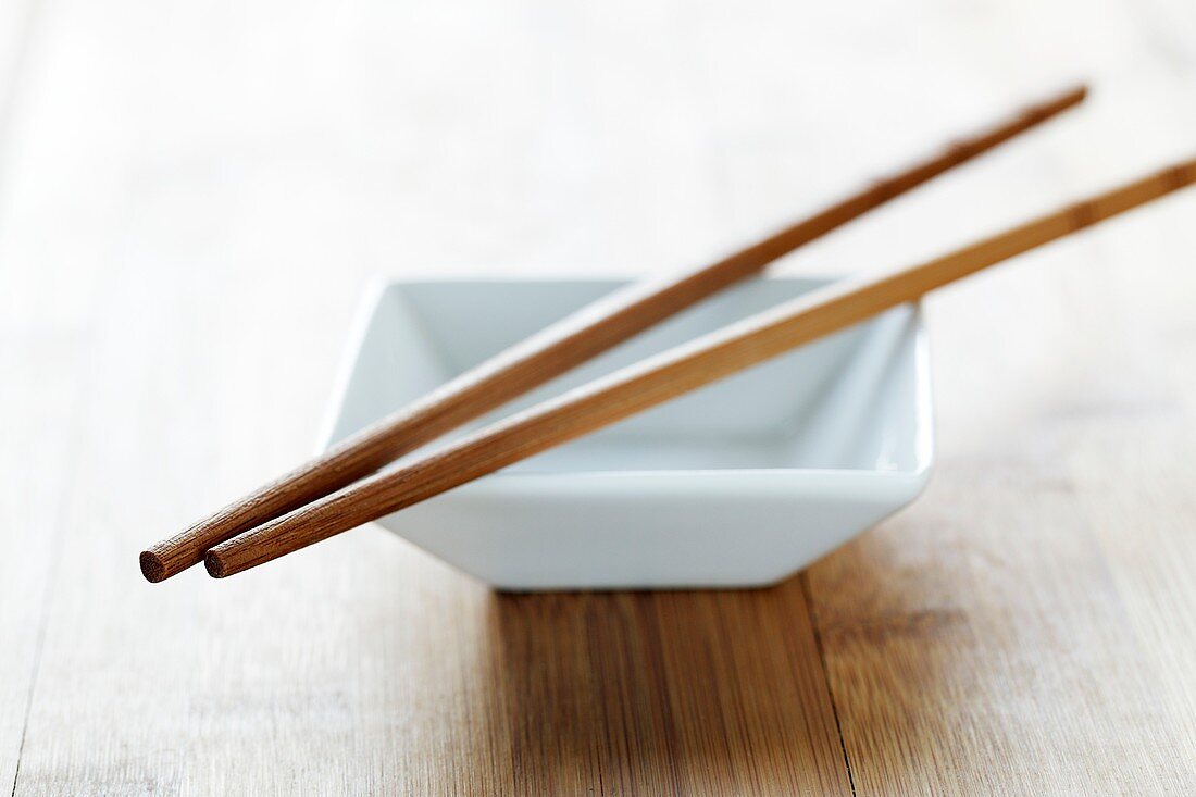 Chopsticks and bowl