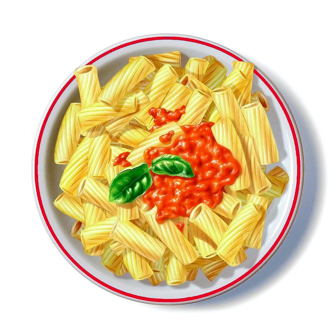 Pasta and tomato sauce,artwork