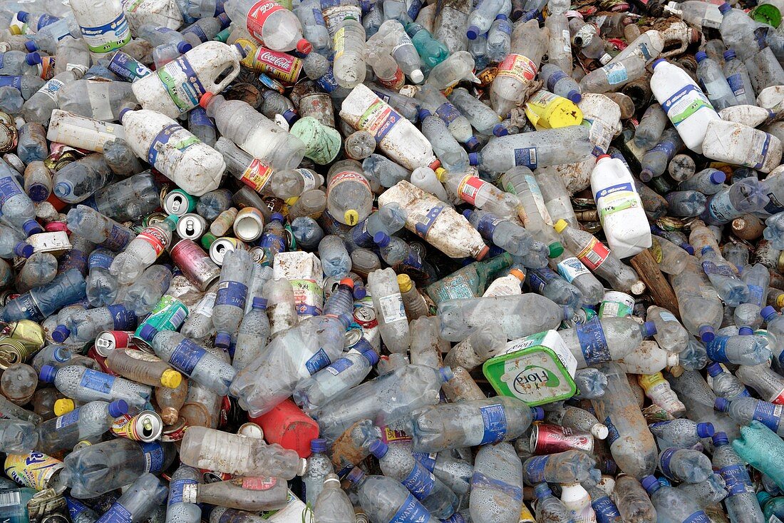 Plastic bottles and drink cans