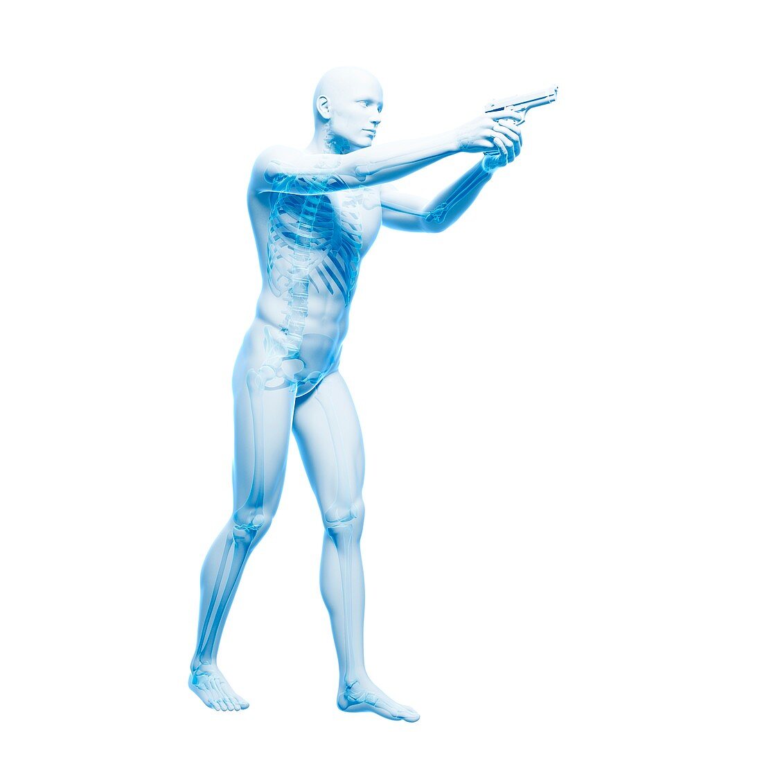 Man with gun,artwork