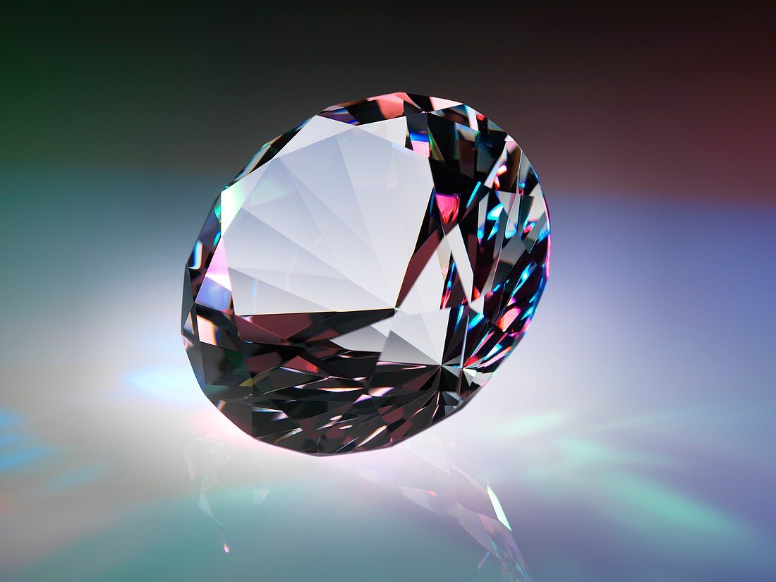 Diamond refracting light