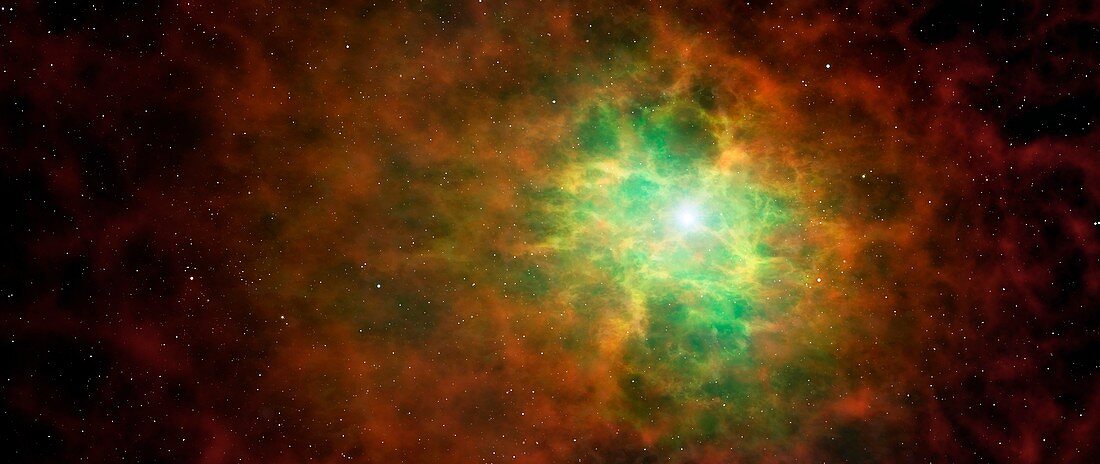 Artwork of a supernova remnant