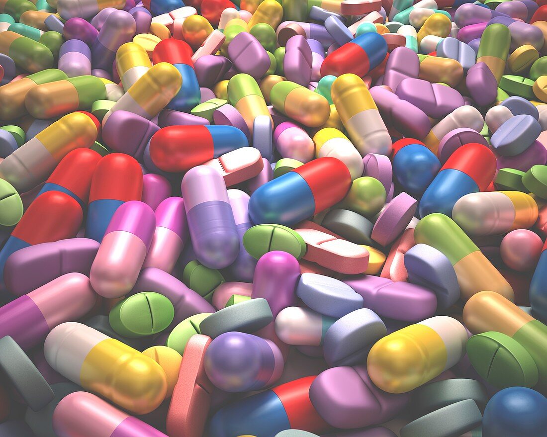 Pills and tablets,artwork
