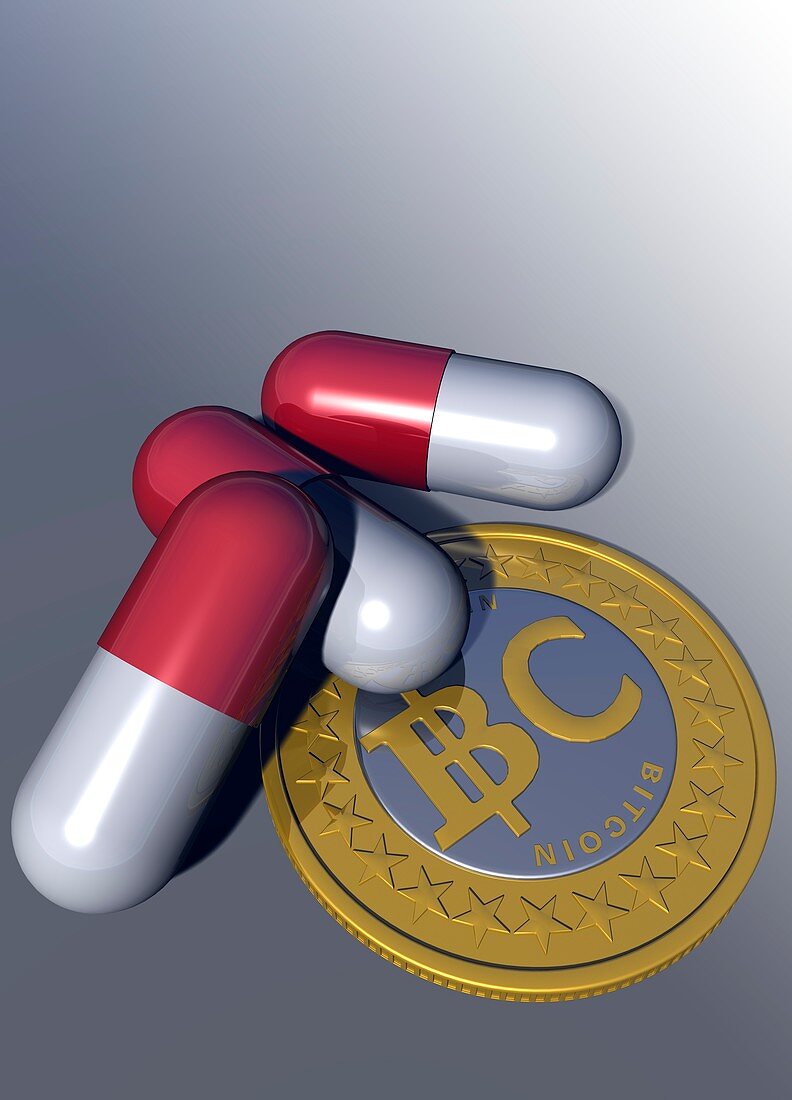 Bitcoin and medicine,artwork