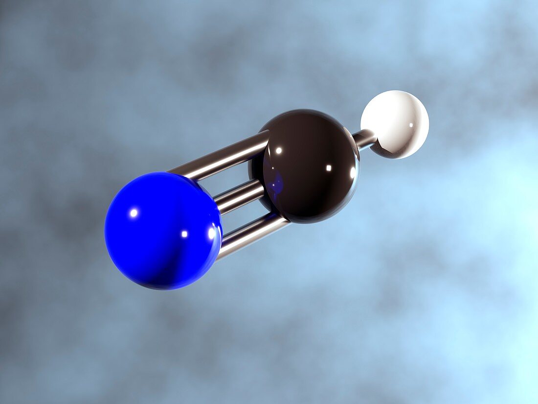 Hydrogen cyanide molecule,artwork