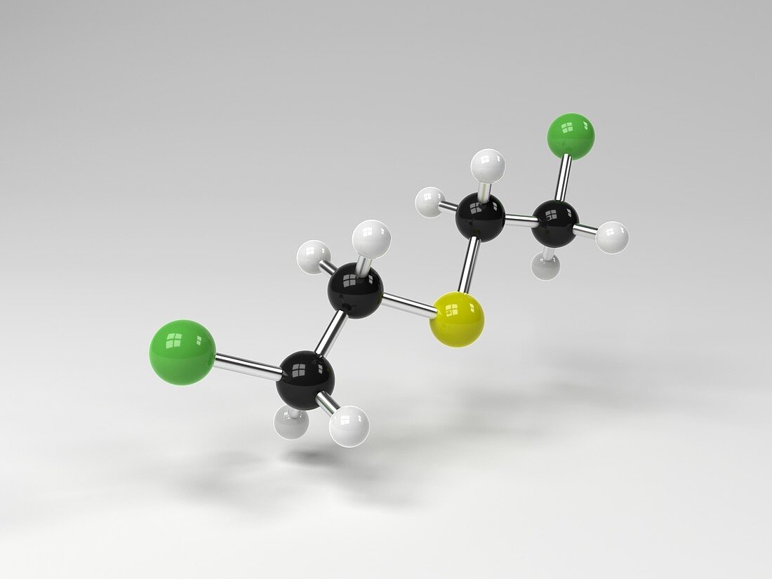Mustard gas molecule,artwork