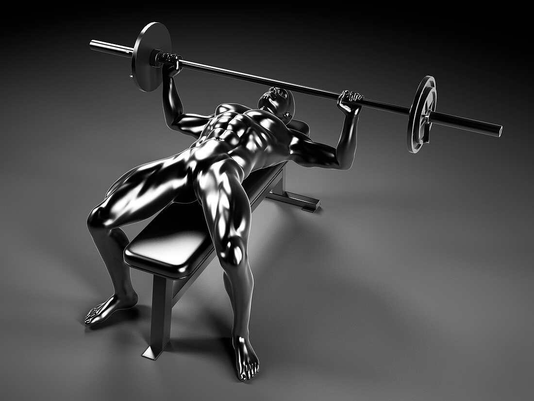 Person weight lifting,artwork