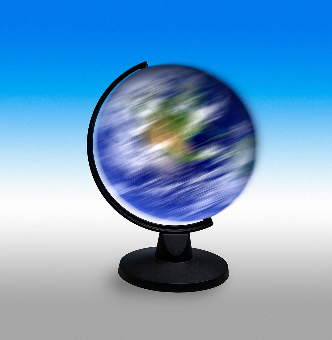 Spinning globe