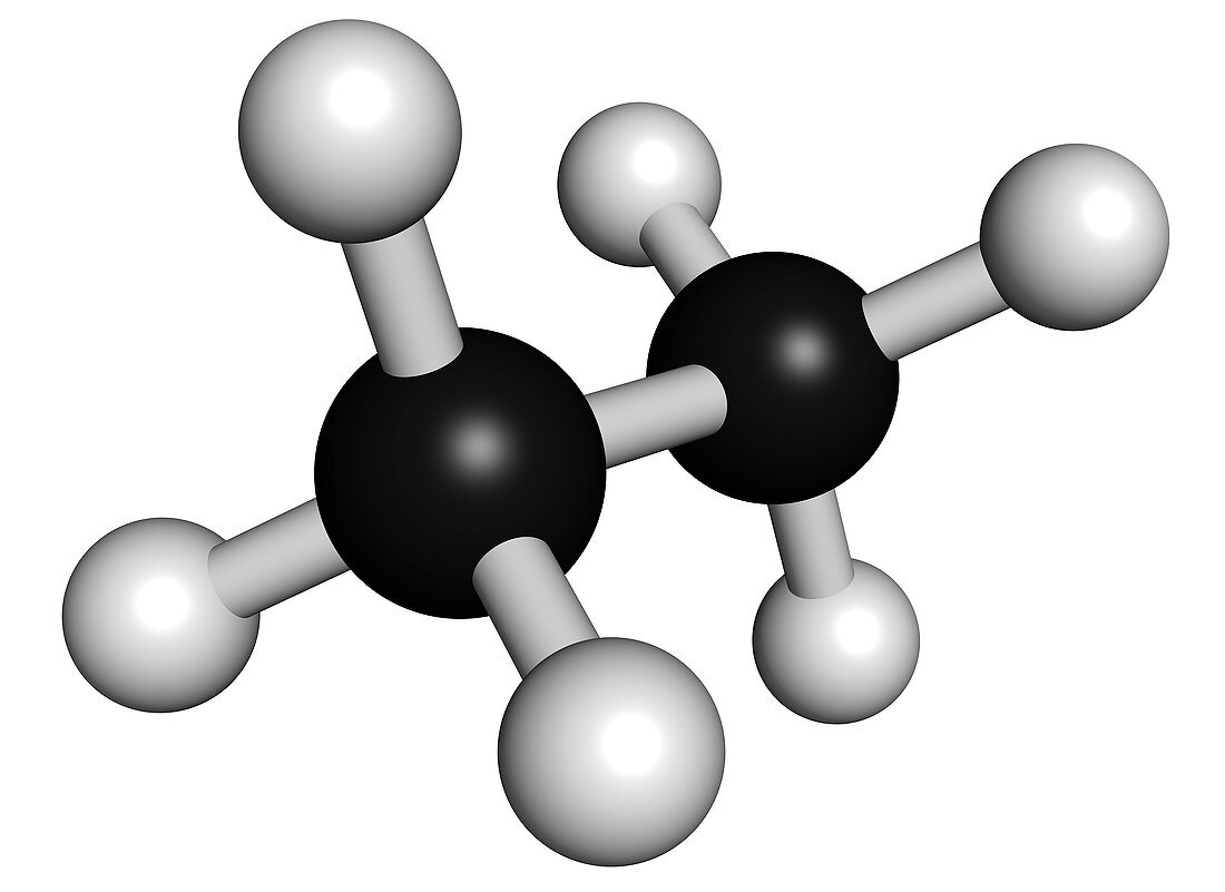 Ethane natural gas component molecule