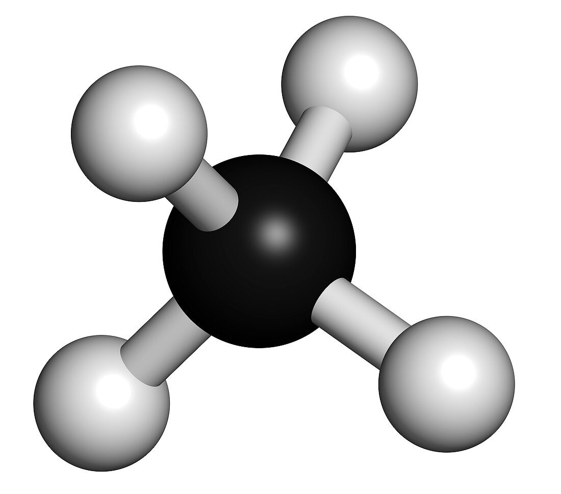 Methane natural gas molecule