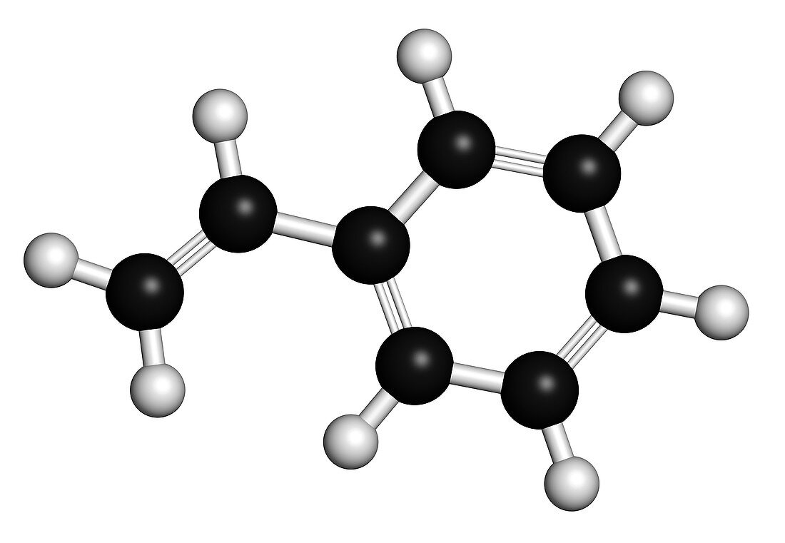 Styrene polystyrene molecule