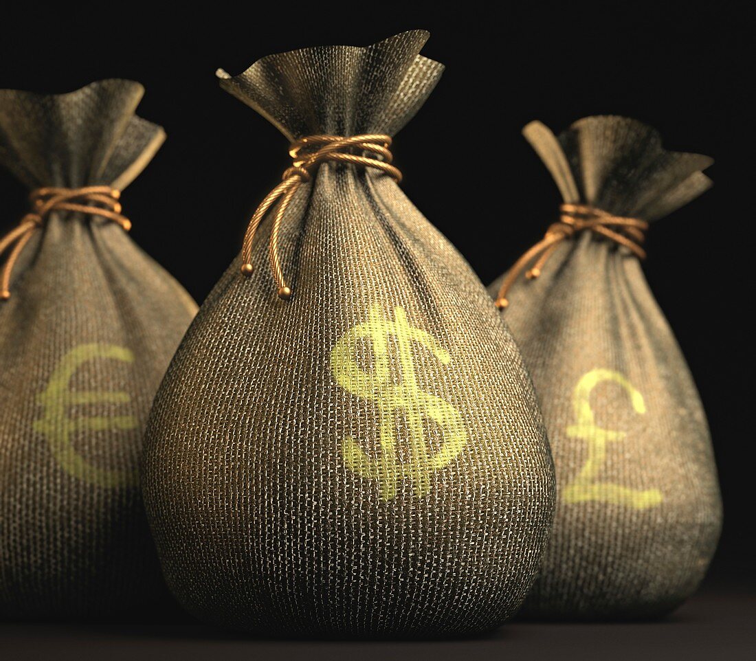 Bags of money,illustration