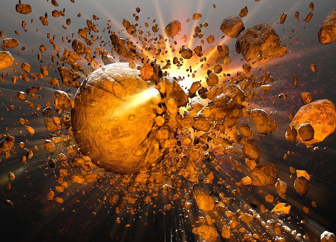 Meteors making impact in space