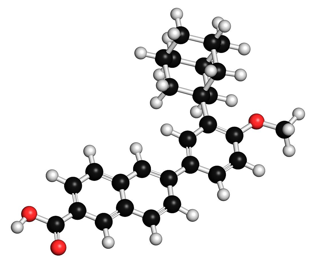 Adapalene acne drug molecule