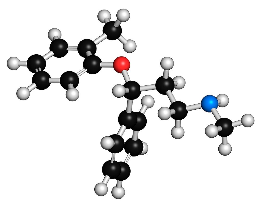 Atomoxetine ADHD drug molecule
