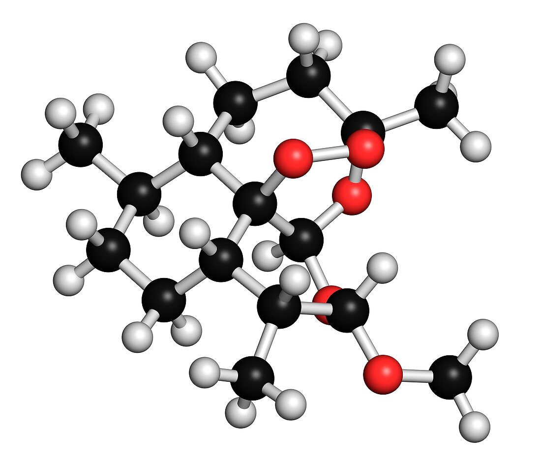 Artemether malaria drug molecule