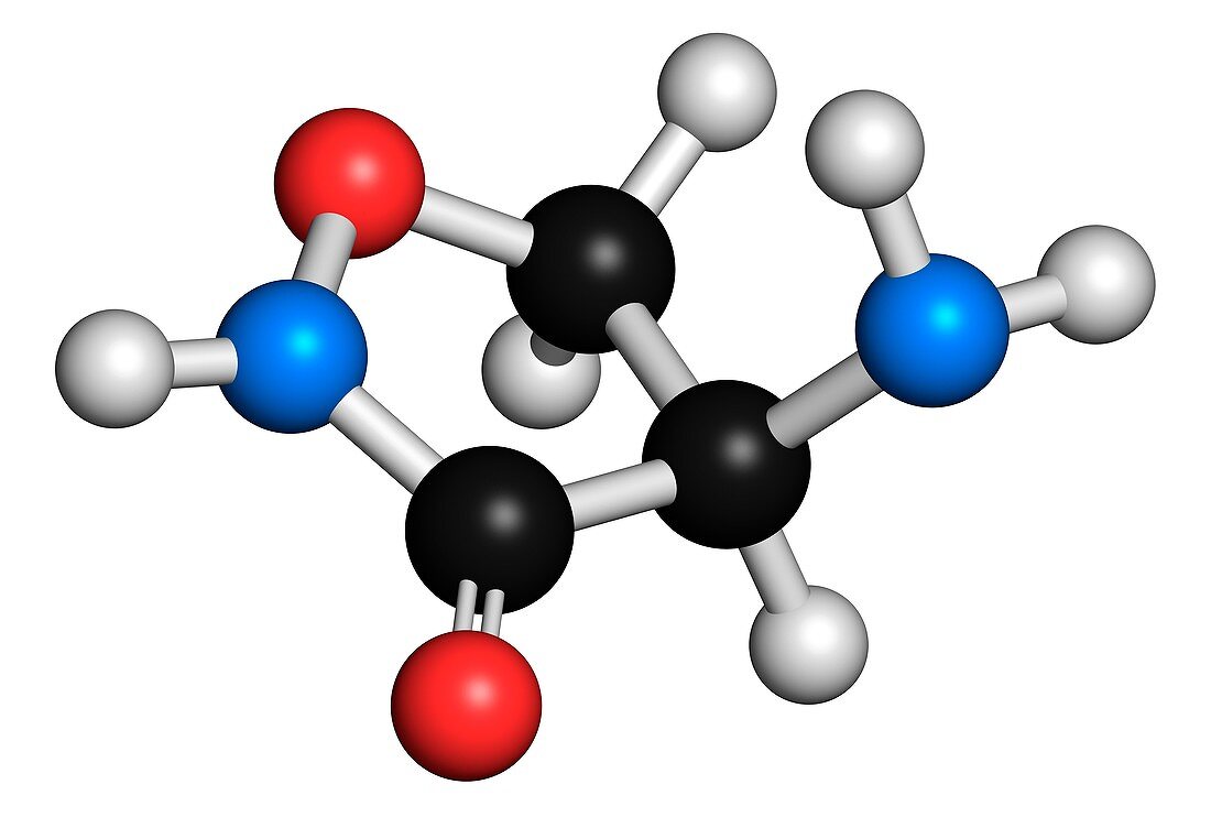 Cycloserine tuberculosis drug molecule