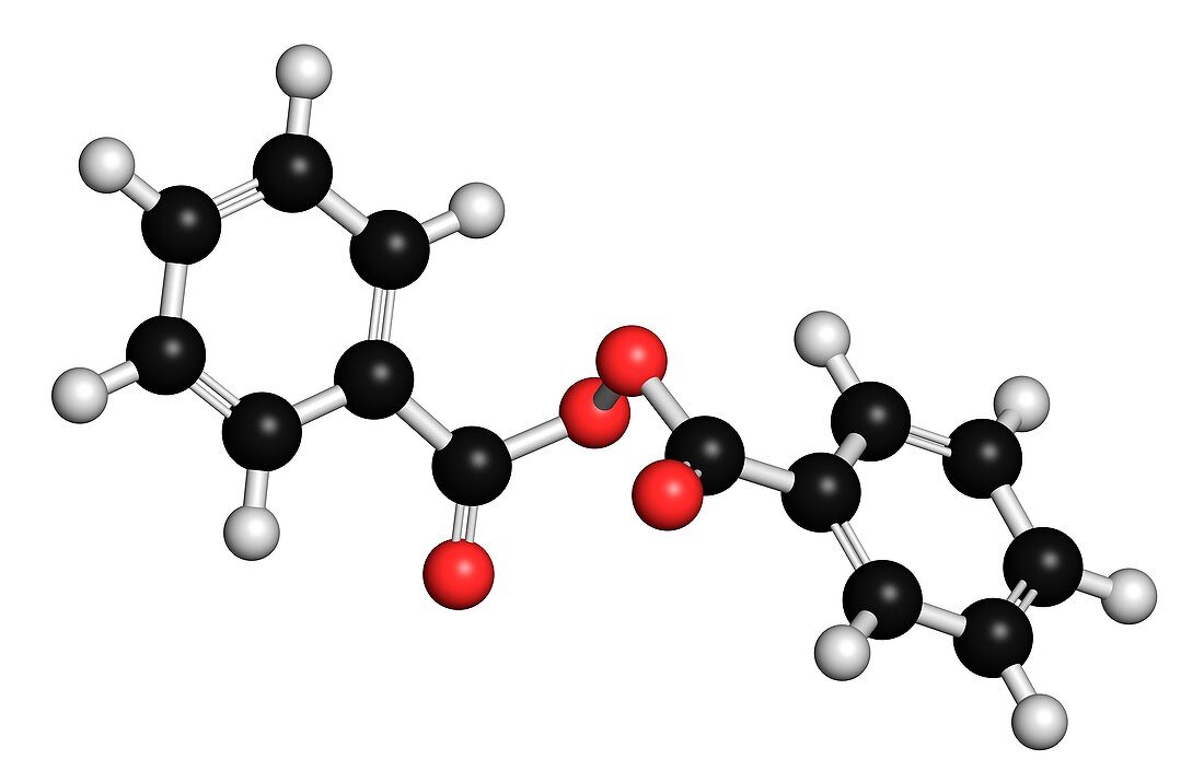 Benzoyl peroxide acne drug molecule