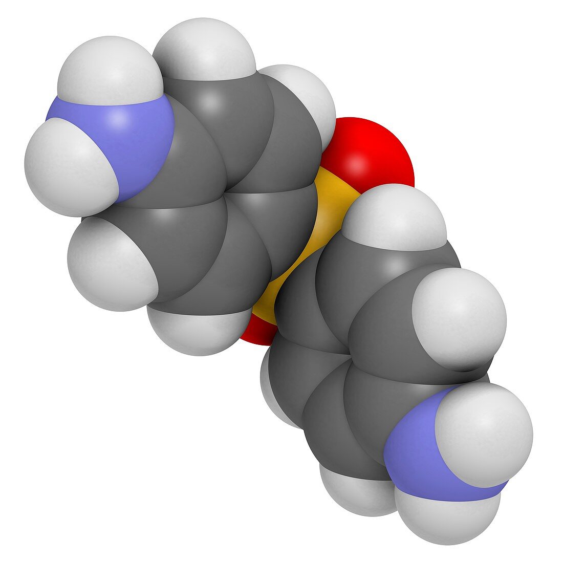 Dapsone antibacterial drug molecule