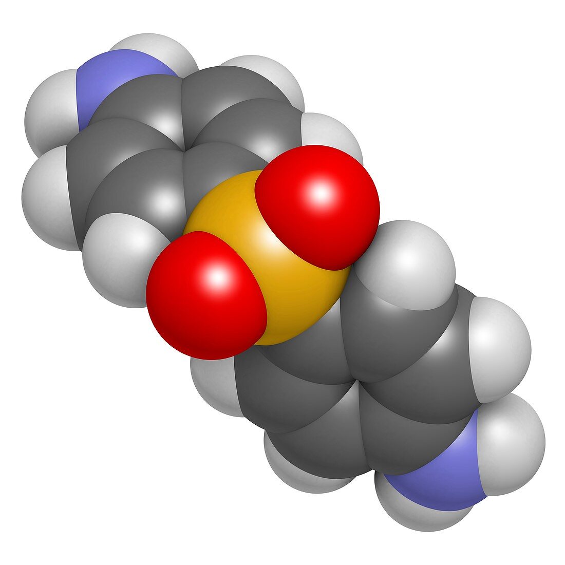 Dapsone antibacterial drug molecule