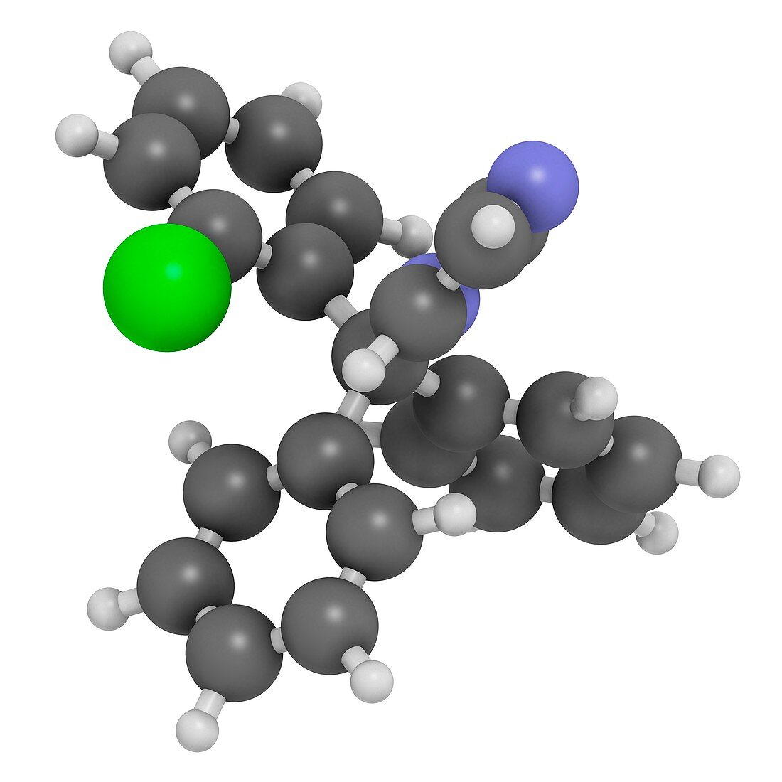 Clotrimazole antifungal drug molecule