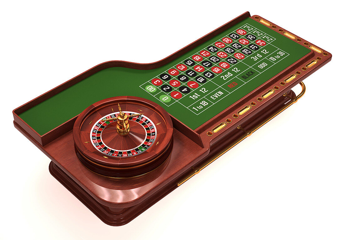 Roulette table,illustration