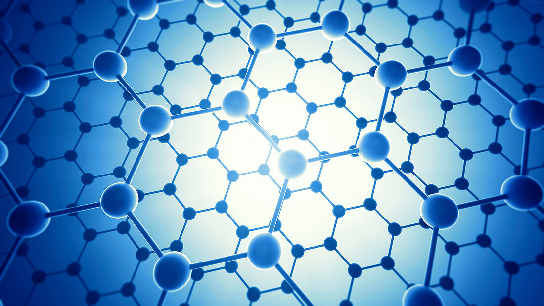 Graphene atomic structure,illustration