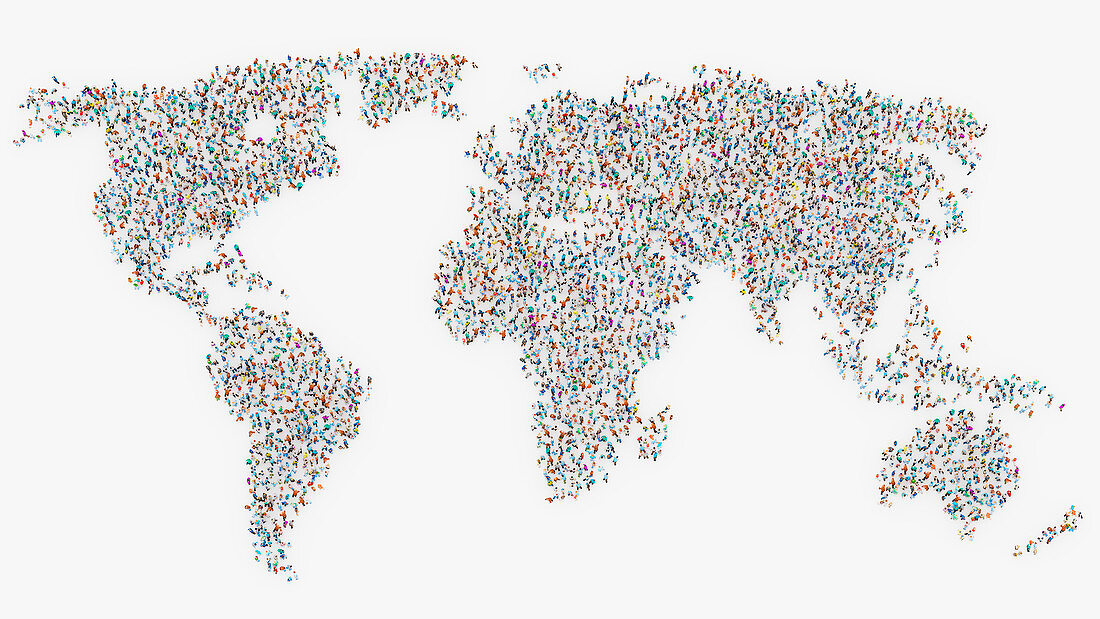Global population,illustration