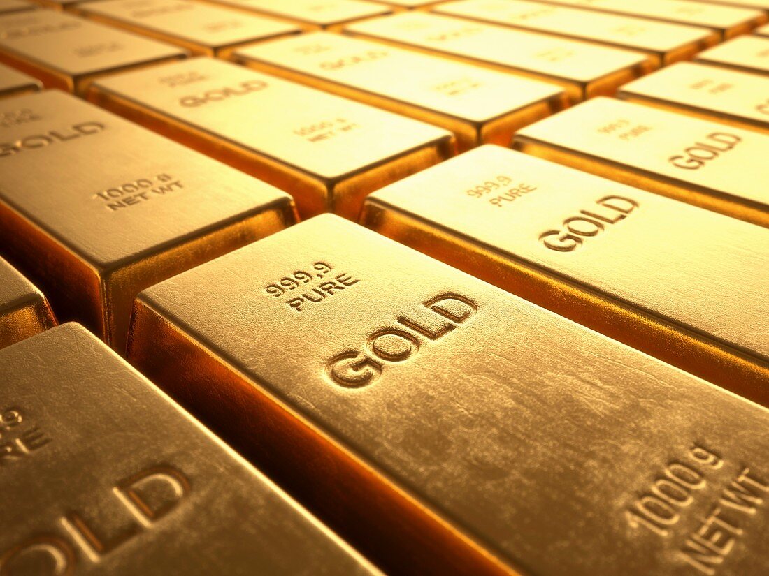 Gold bullion,illustration