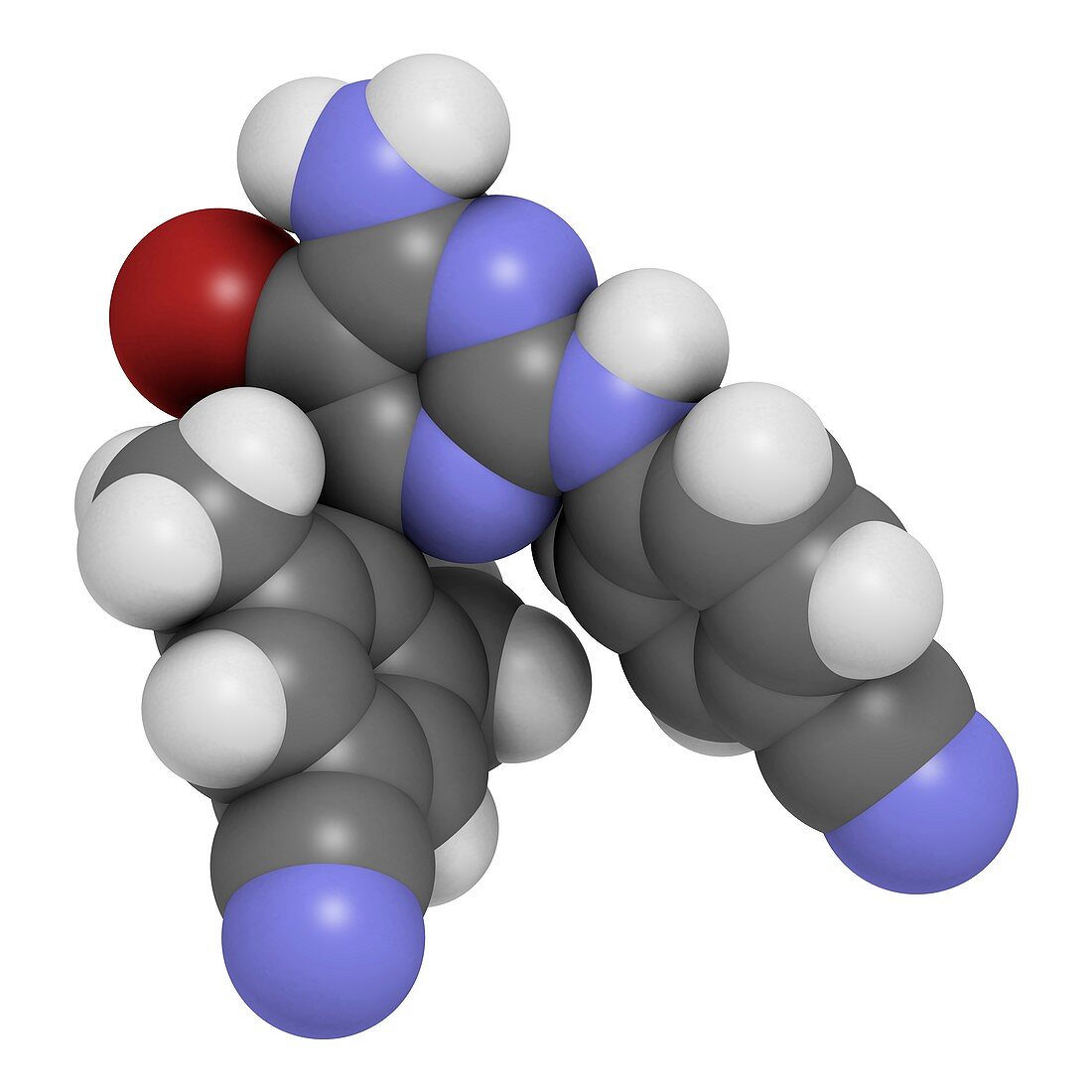 Etravirine HIV drug molecule