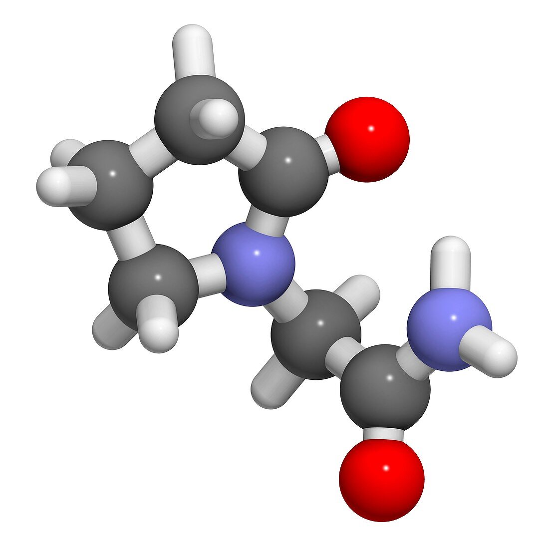 Piracetam nootropic drug molecule