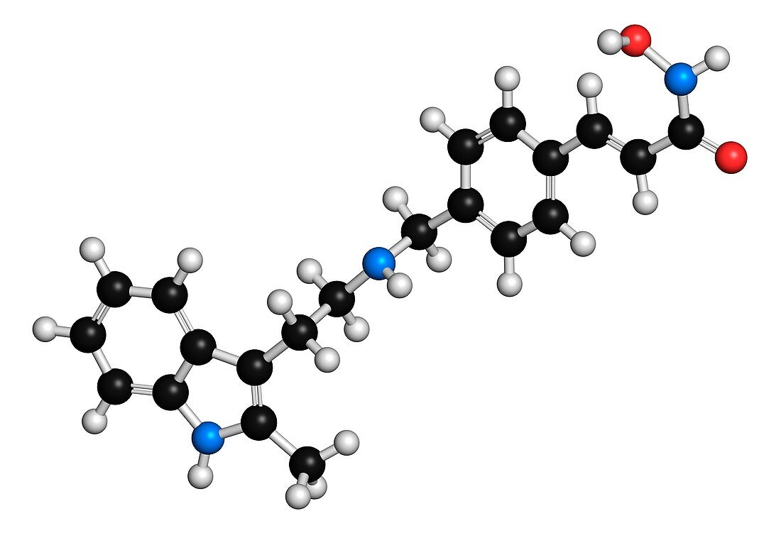 Panobinostat cancer drug molecule