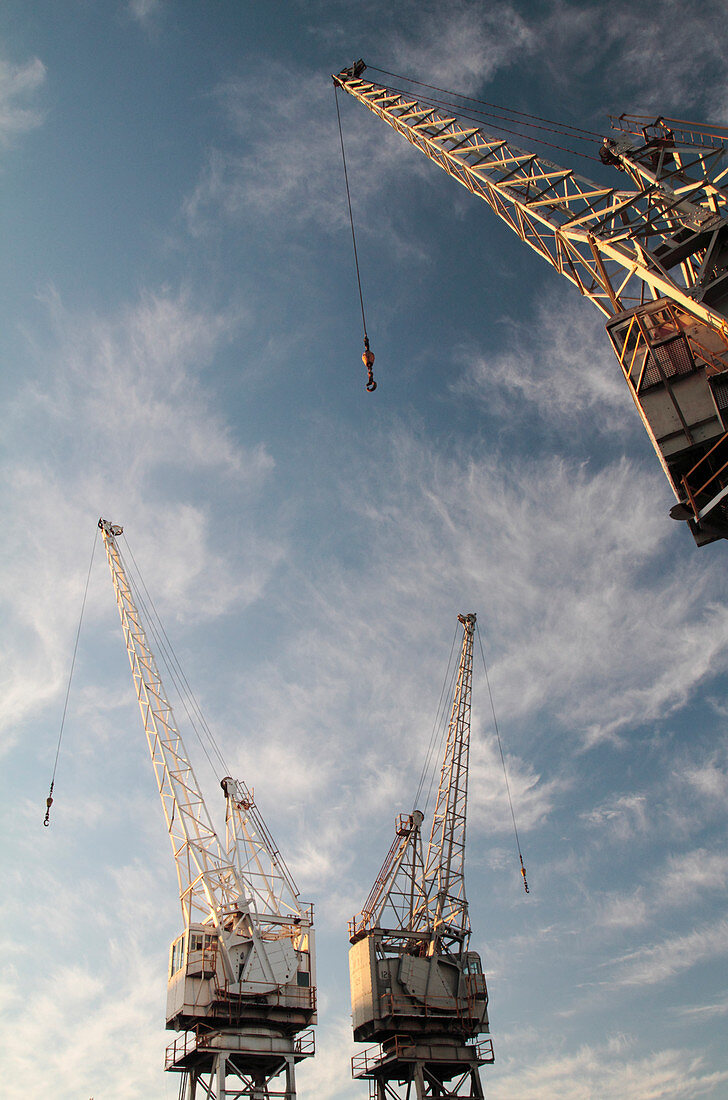 Cranes at Victoria and Albert docks
