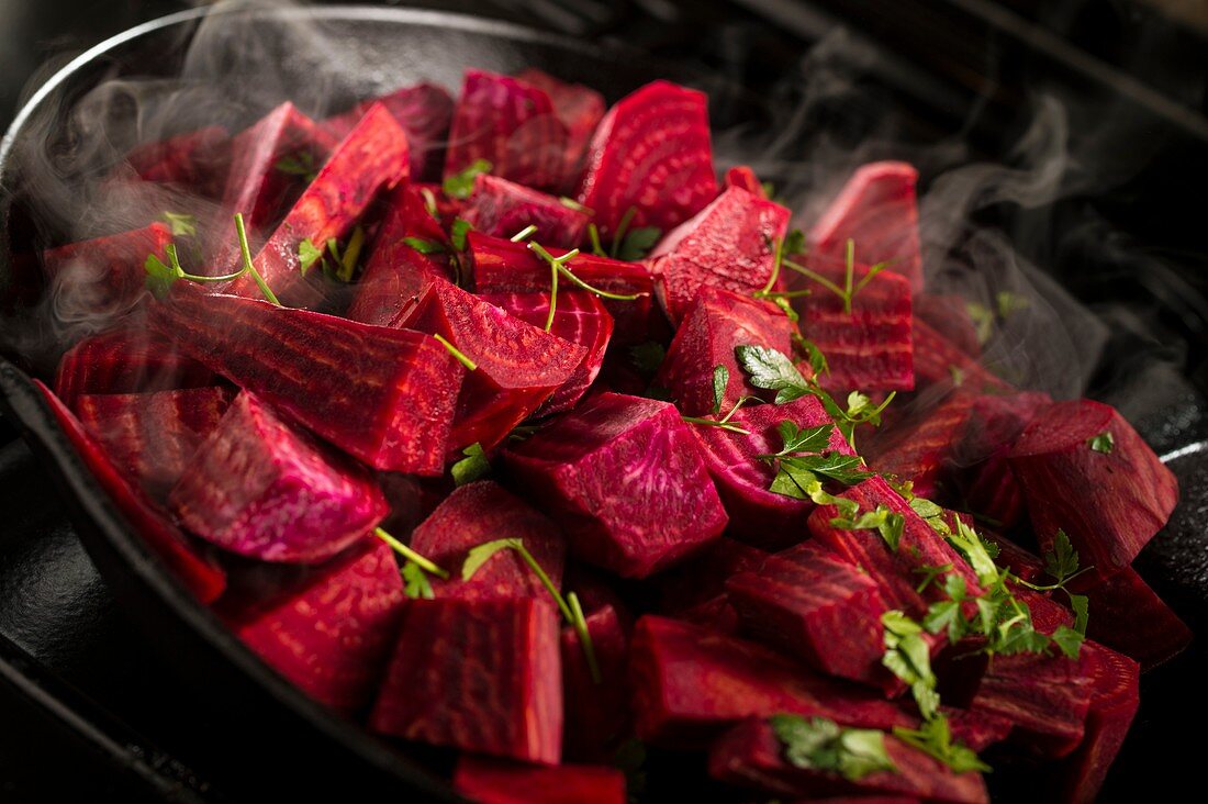 Diced beetroot