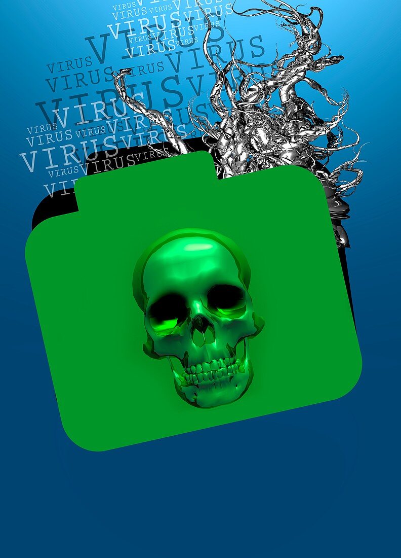 Computer virus,illustration