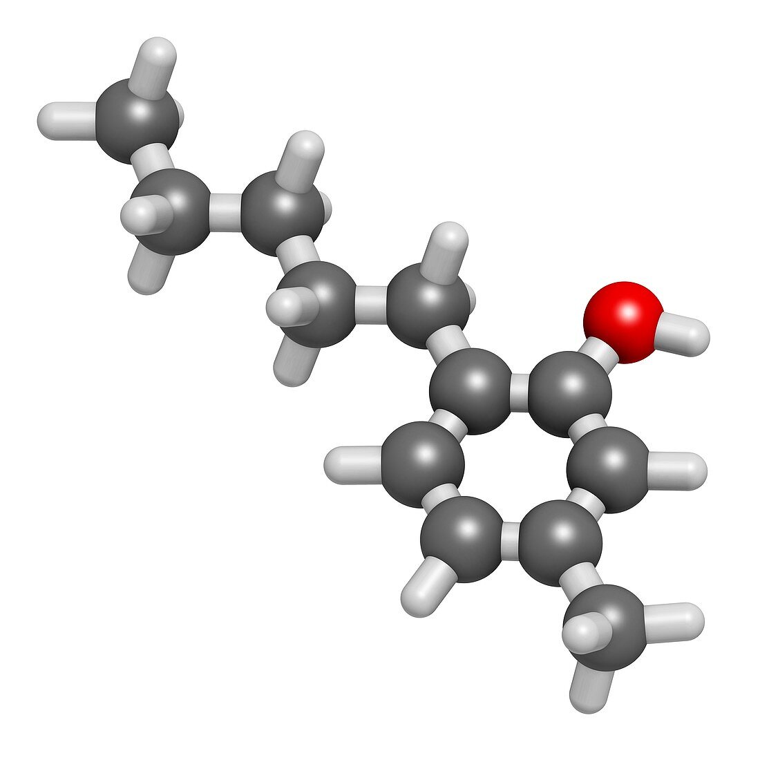 Amylmetacresol antiseptic drug molecule
