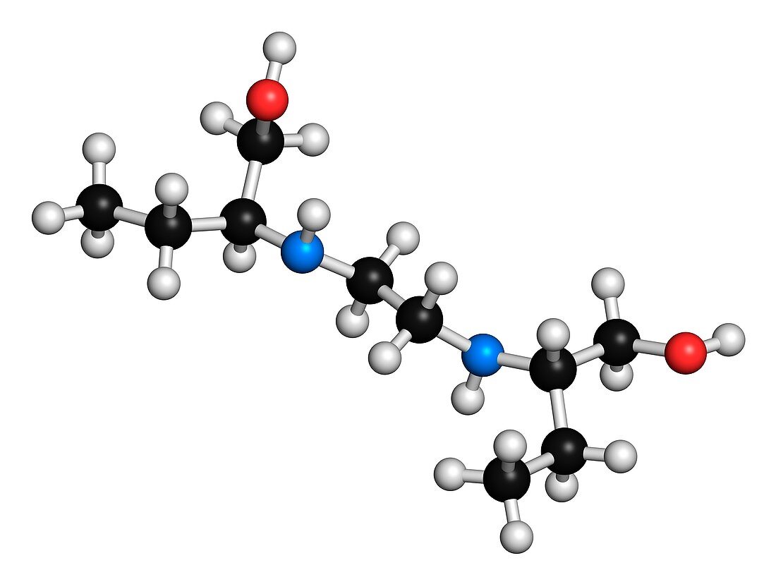 Ethambutol tuberculosis drug molecule