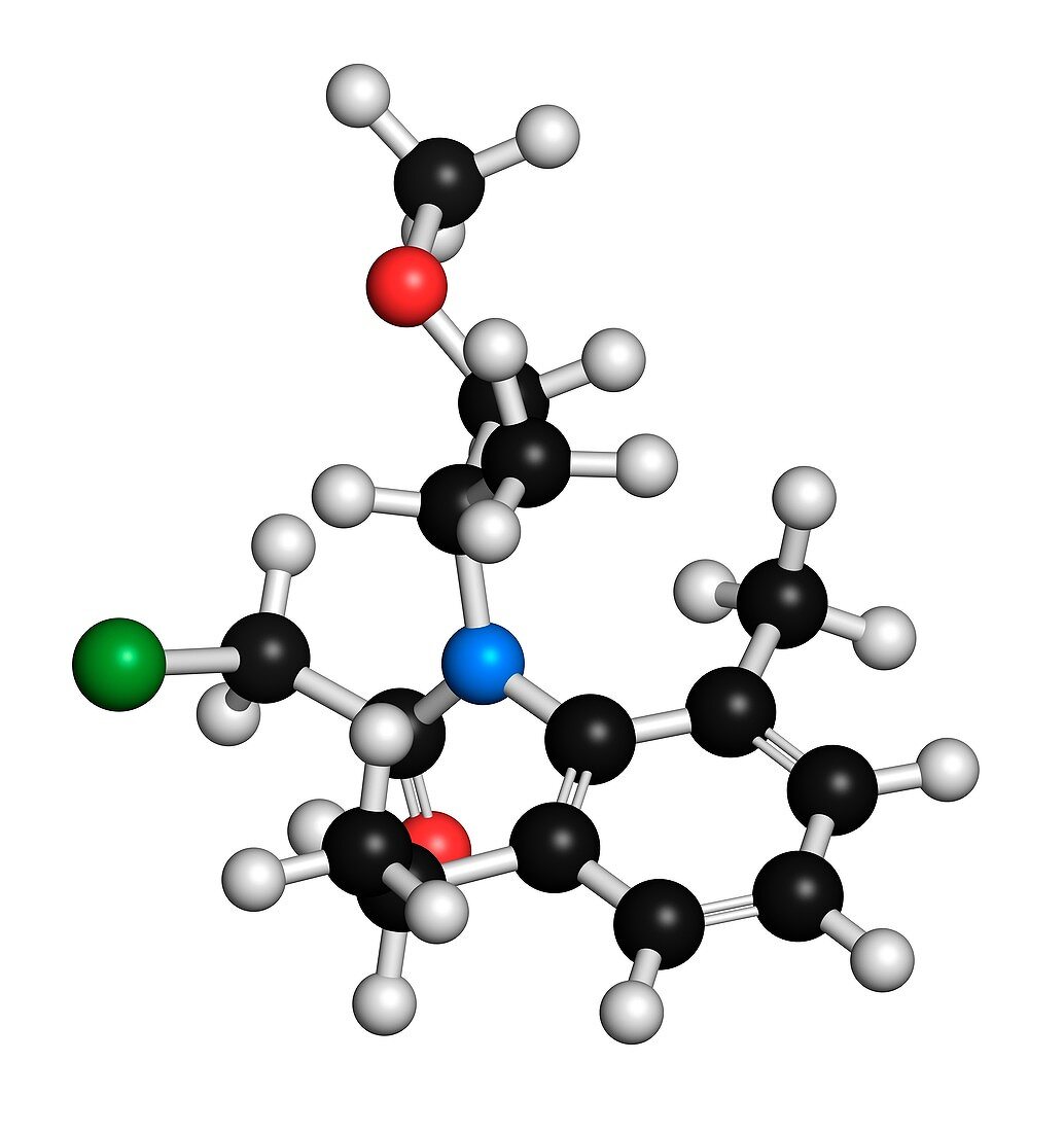 Metolachlor herbicide molecule