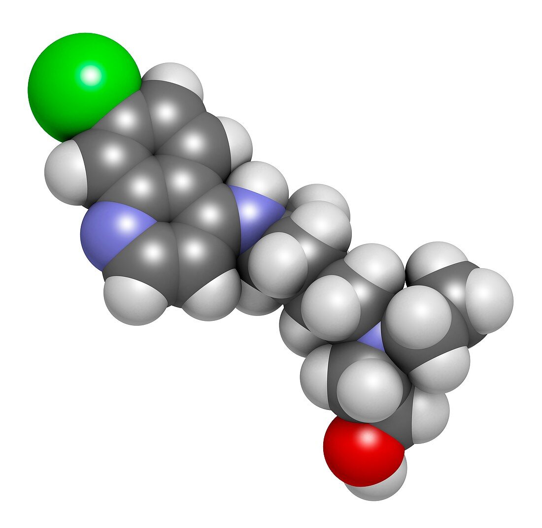Hydroxychloroquine malaria drug molecule