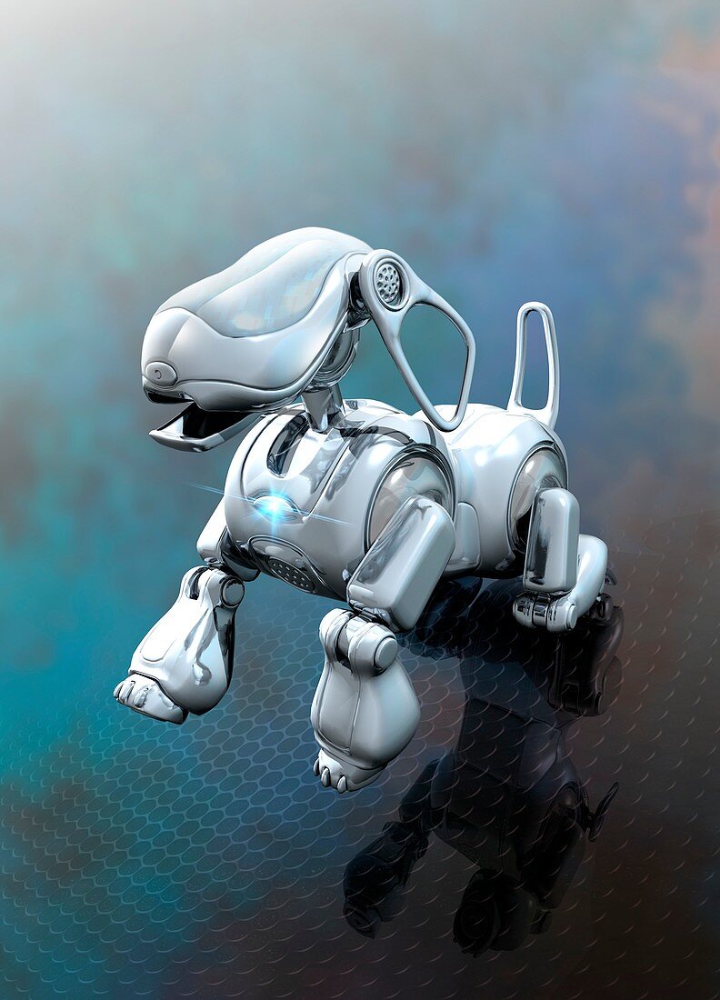 Robotic dog,illustration